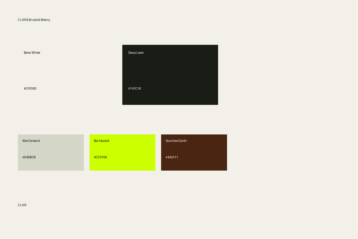 Brutalist Botany Palette